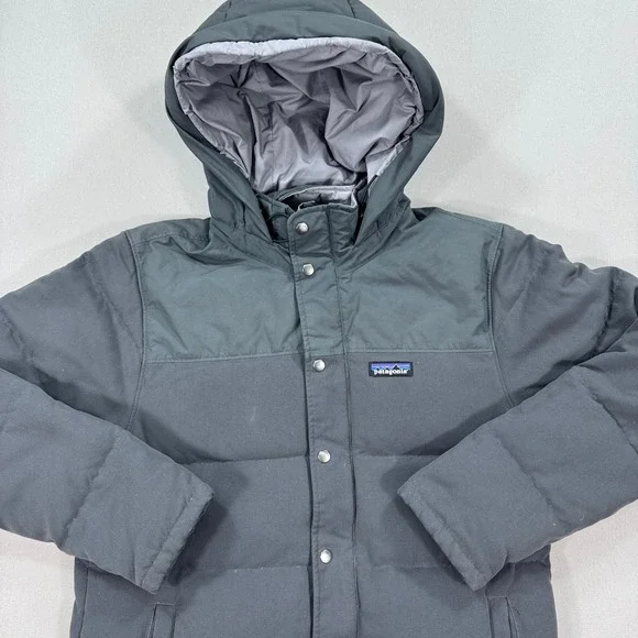 Patagonia Jacket Men's Small Gray Quilted Goose Down Parka Outdoors Hiking Gorp - Picture 2 of 12